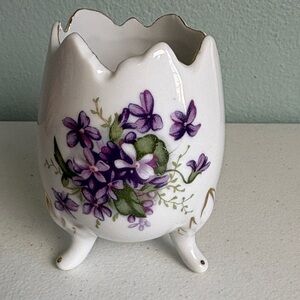 Mini Cracked Egg Porcelain Planter